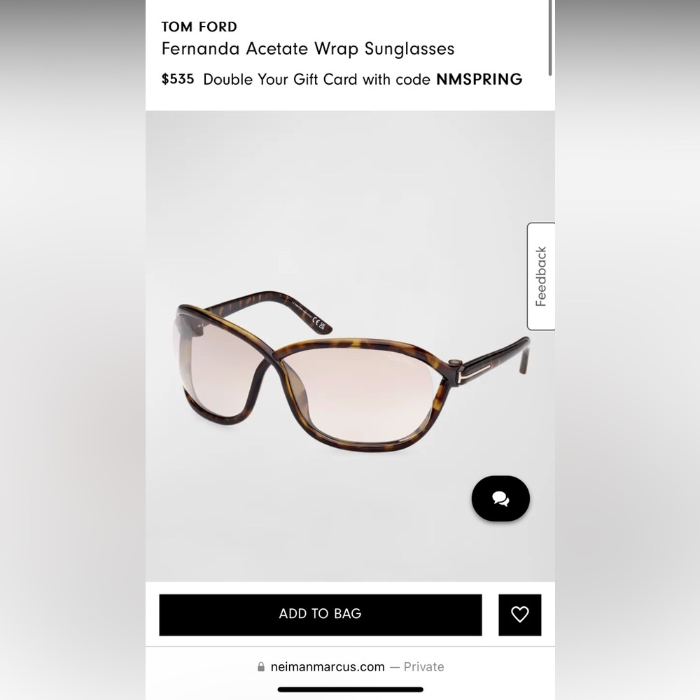 Tom Ford Fernanda Sunglasses - Havana (tortoise) - Picture 5 of 5